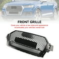 thumbnail image 3 of Gloss Black Front Bumper Radiator Vent Mesh Grille Grill Fit For Audi Q7 2016-2019, 3 of 15