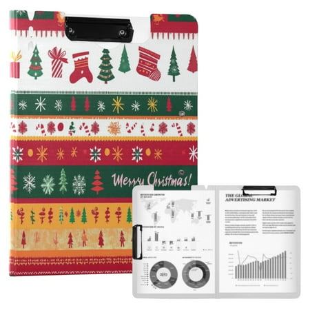 A4 Double Clip File Folder 18.9×12.6in Clipboards Foldable Binder Holds 80 Sheets Project Folder for Office Home Christmas-themed Colorful Stripes A4 Double Clip File Folder 18.9×12.6in Clipboards Foldable Binder Holds 80 Sheets Project Folder for Office Home Christmas-themed Colorful Stripes