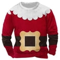 thumbnail image 2 of EchfiProm Mens Sweatshirts Christmas Funny Print Graphic No Hood Funny Red Xmas Crewneck Shirts for Men M, 2 of 5