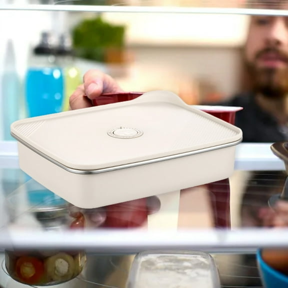 Microwave-Safe Stainless Steel Airtight Storage Container, Leak-Proof Food Storage Box with Secure Lid, Durable Kitchen Container for Reheating & Storing Meals, Leftovers, Food Prep