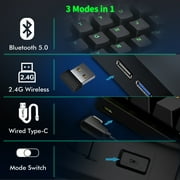 E-Yooso Z11 63 مفاتيح RGB تدعم بلوتوث / لاسلكي 2.4G / سلكي 3 لوحة مفاتيح للألعاب الميكانيكية