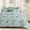 Floral-Aqua, variant on Blue Floral Duvet Cover Queen Size, 100% Cotton Bedding Set with Zipper Closure & Corner Ties, Soft Breathable Branches Botanical Floral Duvet Cover Set for All Seasons