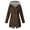 Brown, variant on Honeeladyy Rain Jackets for Women Waterproof with Hood Long Rain Coat Windbreaker Jacket
