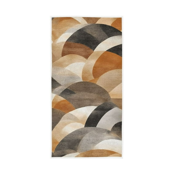 Brown Abstract Art Face Towel Absorbent Hand Towels Bath Sport Gym