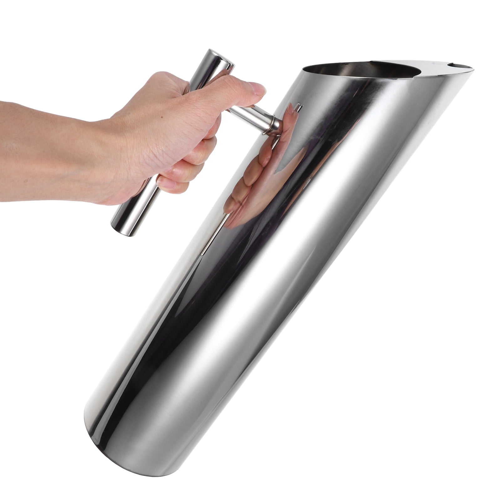 WHAMVOX 1.5L Stainless Steel Beverage Pitcher with Handle, Finish, Perfect for Cold Drinks and Home Use