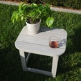 thumbnail image 5 of PolyTEAK Outdoor Side Table for Patio, Real Wood Look, All Weather Patio Furniture, Outside End Table for Backyard, Porch, Fire Pit (White), 5 of 5