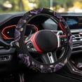 thumbnail image 4 of Yuyamidu Purple Rose Steering Wheel Cover for Car Sedan Auto Soft Flannel Automotive Steering Wheel Protector 15 Inch Thick Steering Wheel Accessories, 4 of 7