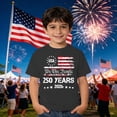 thumbnail image 2 of Patriotic Boys Short Sleeve T-Shirt USA 250th Anniversary 1776-2026 Vintage American Flag Top, 2 of 4