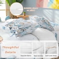 thumbnail image 4 of Ocean Dwarf Full Size Comforter Set, Coral Starfish Jellyfish Seaweed Bedding for All Seasons, 4 Pcs Bed Set, 1Quiltcover (86"x86") ,1Sheet(80"x116"), 2Pillowcases (30"x20"), 4 of 9