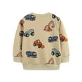 thumbnail image 3 of ATAIKU 2-7Y Toddler and Little Boys Excavator Sweatshirts Cotton Long Sleeve Pullover Crewneck Tops for Kids Boy, 3 of 6