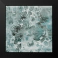 thumbnail image 2 of Villa, Milli 20x20 Black Modern Framed Museum Art Print Titled - Cool Blue Flower Bursts, 2 of 5