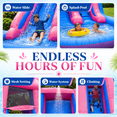 thumbnail image 4 of 13' x 21' Commercial Water Slide with Splash Pool and Air Blower (Purple&Pink), 4 of 8
