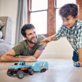 thumbnail image 3 of Mini Rc Monster Truck, 1/64 Scale Monster Truck Remote Control Car with Lights, 2.4Ghz Remote Control Rechargeable Mini Monster Truck Rc, Alloy Rc Semi Truck, Speed Adjustable (With Trailer ), 3 of 6