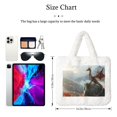 thumbnail image 3 of Rocae Autumn Dragon Mountain View or Plush Underarm Bag White Furry Purse Handbag for Autumn and Winter, 3 of 7