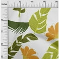 thumbnail image 2 of oneOone Silk Tabby Lime Green Fabric Tropical Sewing Material Print Fabric By The Yard 42 Inch Wide, 2 of 4
