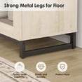 thumbnail image 6 of WAMPAT 2-in-1 Modern TV Stand with Glass Doors & 2 Drawers, Metal Base Entertainment Center for 70 Inch TVs, Media Console for Living Room & Bedroom, 6 of 9