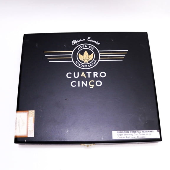 Cuatro Cinco Toro Empty Wood Cigar Box 9.25" x 8" x 1.25"