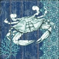 thumbnail image 2 of Brent, Paul 15x15 Gold Ornate Wood Framed with Double Matting Museum Art Print Titled - Indigo Sea VIII, 2 of 4
