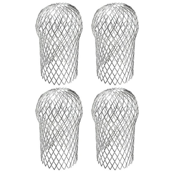 LNGOOR 4pcs Gutter Guard Metal Mesh Gutter Leaf Guard Protection Cover for Rain Leaves