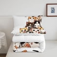 thumbnail image 5 of meiyoeat Hello Cat Full Size Comforter Sets,Cute Print Bedding Comforter Set For Girl,Reversible,3pcs,1 Comforter and 2 Pillowcases, 5 of 7