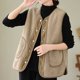 thumbnail image 4 of HongQid Womens Fleece Jacket Vest Sleeveless Fuzzy Sherpa Jackets Casual Coats Fall Winter Womens Tops, 4 of 4