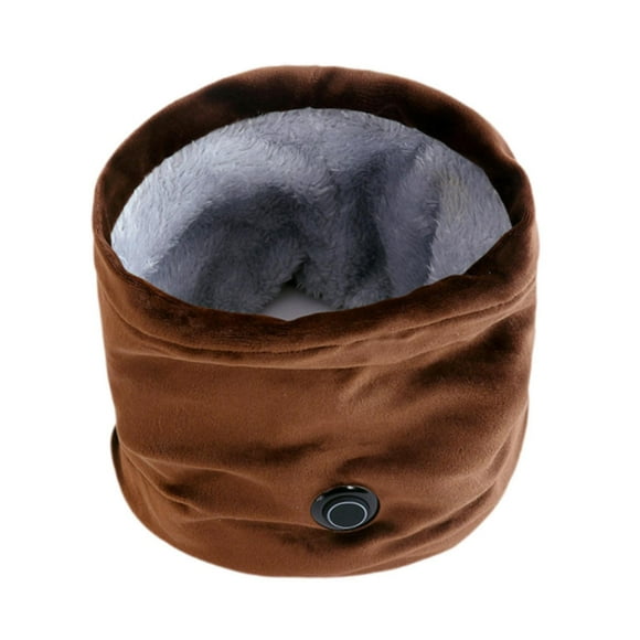 Xuanheng Foulard Chauffante 3 Vitesses Réglables Foulard Chauffante USB pour Ski Cyclisme Extérieur Marron