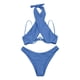 thumbnail image 5 of Mejor Belleza Mujer Traje de Baño de Moda Aumentar el tamaño 2 Piezas Tankini Tops de Bikini y Partes de Abajo Light Purple S, 5 of 5