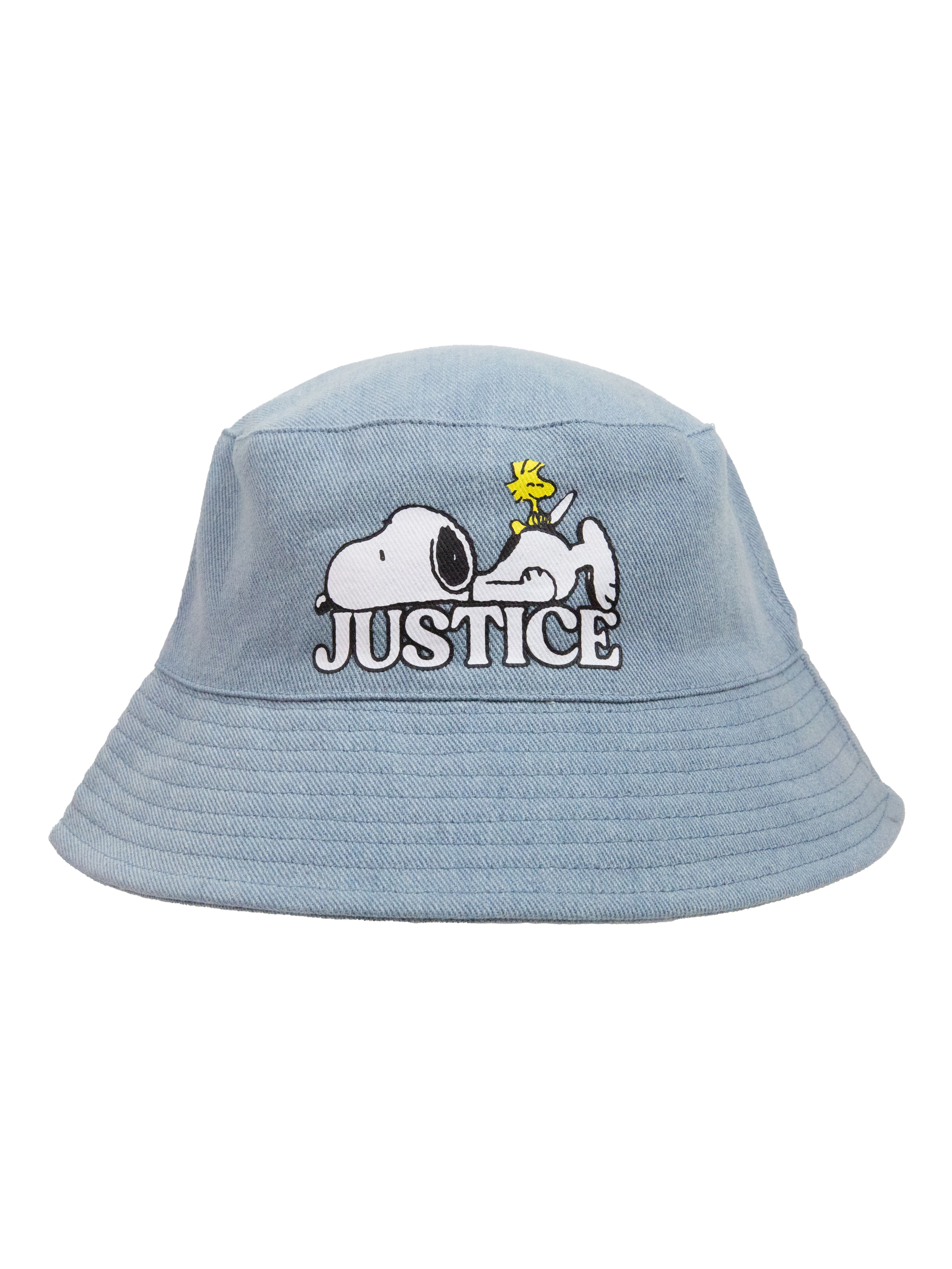 Justice Peanuts Snoopy Girls Bucket Style Hat, Denim