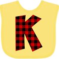 thumbnail image 3 of Inktastic Red Buffalo Plaid Initial K Boys or Girls Baby Bib, 3 of 4