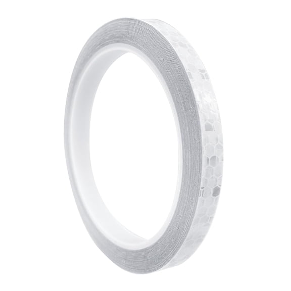 ICERUN Reflective Tape 0.4" X 26 Feet Thin Warning Caution Reflector Tape Sticker Waterproof Adhesive Reflective Strip Roll Outdoor Safety for Vehicles Bike Scooter Helmet(White)