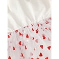 thumbnail image 7 of Suealasg Little Girls Wedding Dresses 6M 1T 2T 3T 4T 5T Kids Girls Long Sleeve Love Heart Print A-line Princess Dress Shawls Birthday Party Dress for Toddler Girls, 7 of 7