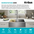 thumbnail image 4 of KRAUS Kore 33" Farmhouse Workstation 16 Gauge Single Bowl Stainless Steel Kitchen Sink with Accessories, 4 of 8