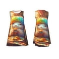 thumbnail image 7 of Lsque Rainbow Lamb Breakfast Pattern Summer Dresses for Women – Sleeveless T-Shirt Swing Sundress, Perfect for the Beach and Casual Days, 7 of 7