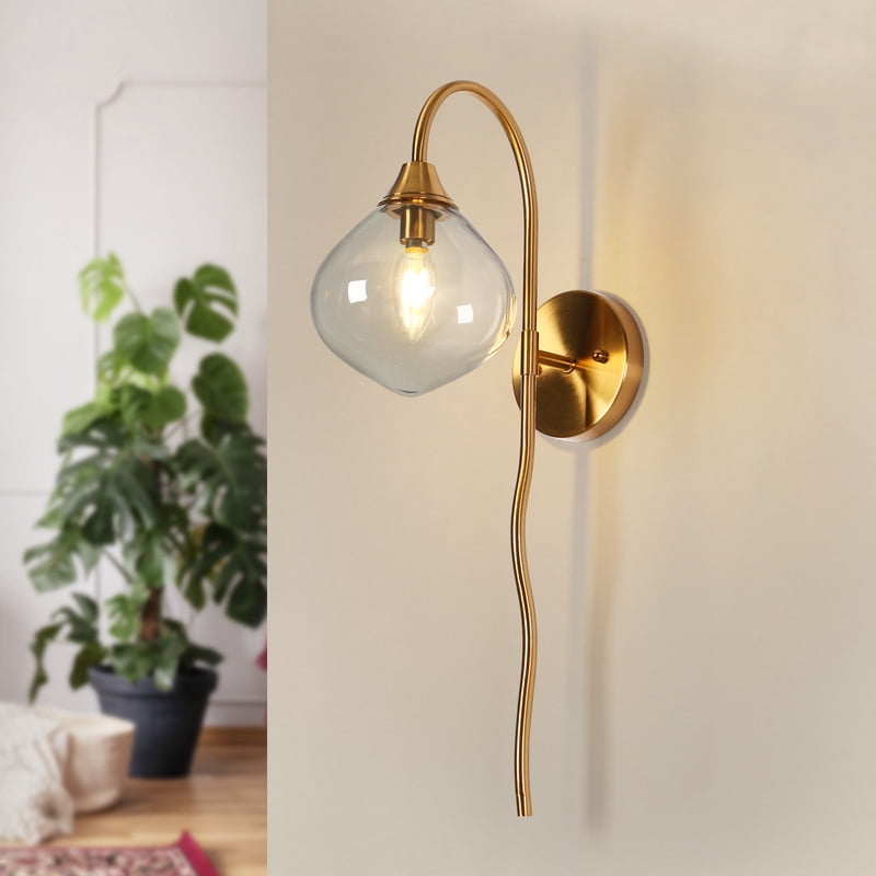 LNC Temporaneo 6-in W 1-Light Satin Gold LED Wall Sconce