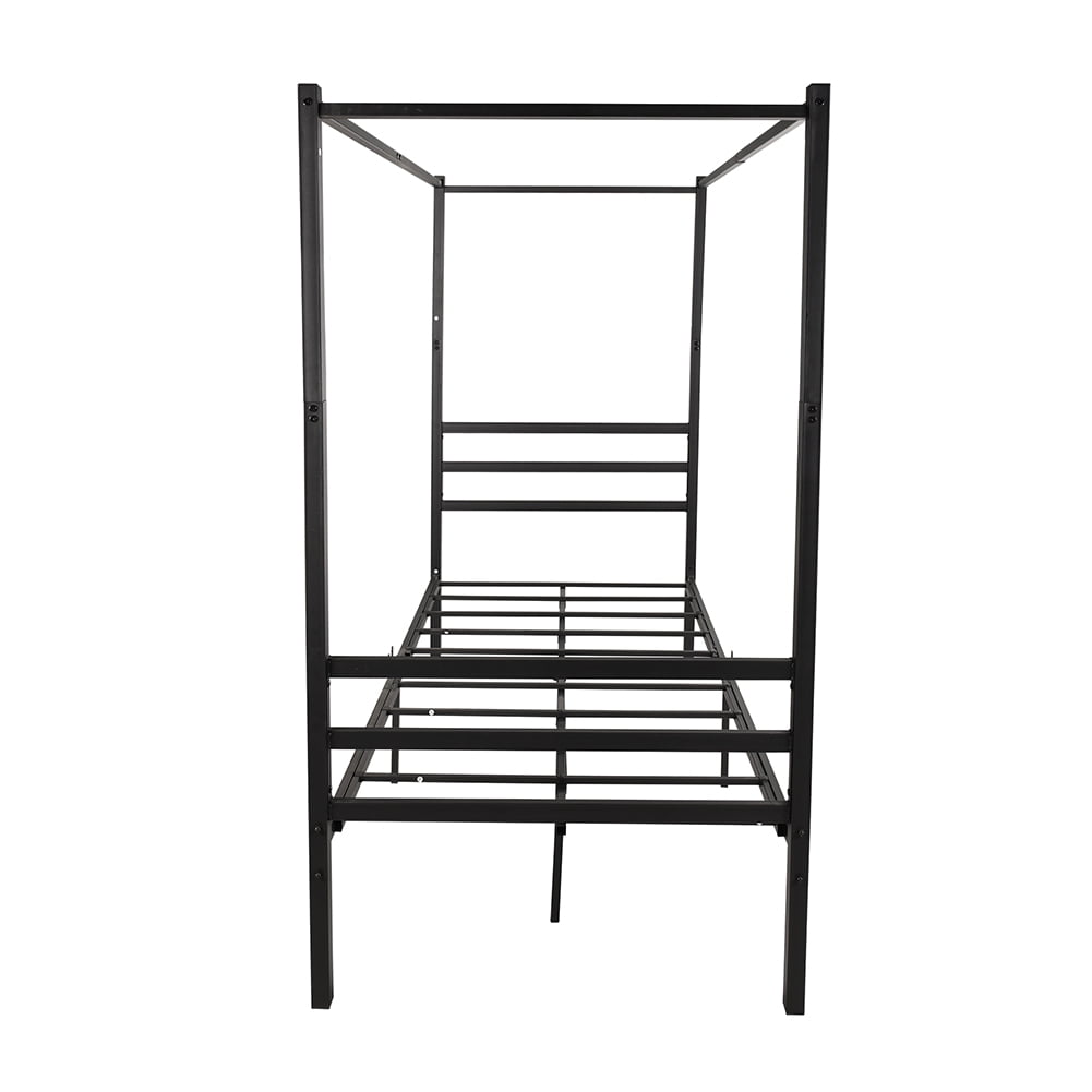 Private Jungle Metal Canopy Bed Frame, Platform Bed Frame Modern Design Heavy Steel Slat Support Private Jungle Metal Canopy Bed Frame, Platform Bed Frame Modern Design Heavy Steel Slat Support