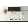 thumbnail image 2 of Cat Computer Mouse Pad, Meow Calligraphy Princess Kitten with a Crown Drawn by Hand, Rectangle Non-Slip Rubber Mousepad Large, 31" x 12" Gaming Size, Baby Pink Dimgray, by Ambesonne, 2 of 2