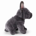 thumbnail image 3 of syligr Realistic Bulldog Stuffed Animal Plush Toy Lifelike Pet Replicas and Home Decor Soft Plush Gray Sitting Pose for Shelf and Bedroom Dog Lovers Gift, 3 of 9