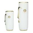 thumbnail image 5 of DecMode 16", 11"H Face White Ceramic Vase with Gold Details, Set of 2, 5 of 7