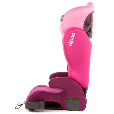 Diono Cambria 2 XL 2-in-1 High Back Booster Car Seat, Converts to Backless , Dual LATCH, 40-120 lbs, Pink