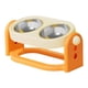 thumbnail image 3 of Comedero elevado e inclinado para gatos, comedero elevado de acero inoxidable para perros, altura ajustable para perros pequeños y medianos de Naranja, 3 of 9
