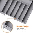 thumbnail image 5 of Lifewit Silverware Drawer Organizer, Expandable Utensil Tray for Kitchen, Adjustable Flatware Grey, 5 of 10