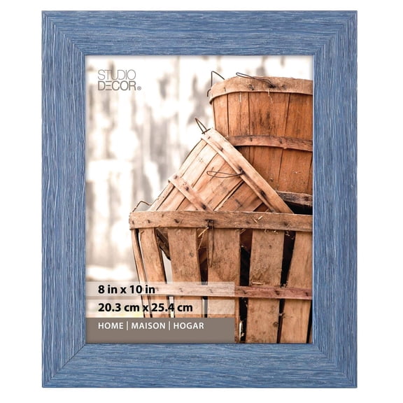Studio Decor Distressed Blue Frame, Home Collection, 8 Pack