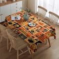 thumbnail image 2 of Patchwork Halloween Pattern Rectangle Tablecloth 60"x84",Waterproof Polyester Rectangle Table Cloth, Wipeable Spillproof Polyester Tablecloth for Dining, Camping, Indoor and Outdoor, 2 of 5
