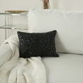 thumbnail image 4 of Nourison Luminescence Fully Beaded Black Decorative Throw Pillow , 10" X 14", 4 of 5