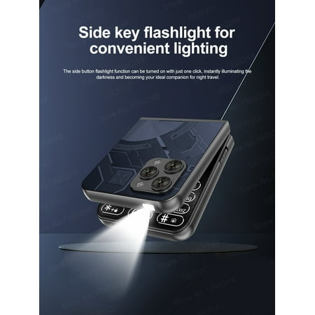 2024 SERVO Flilo9 3G WCDMA Cellphone Foldable 2 SIM Card Speed Dial Blacklist Type-C Flip Mobile Phone 2.6“ Displa