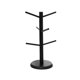 thumbnail image 1 of Bamboo Coffee Cup Holder with 6 Hooks, Thickened Base Black Mug Tree, Counter Storage Rack, 1 of 5