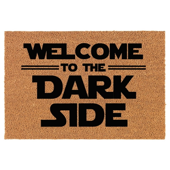 Welcome Doormat Coco Coir Door Mat Welcome to The Dark Side Funny (24" x 16")