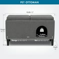 thumbnail image 5 of Paws & Purrs 32″ Wide Modern Dual-Purpose Ottoman & Multi-Cat Bed – Stylish 2-in-1 Footstool & Cozy Hideaway for Multiple Cats – Removable Cushioned Top, Hidden Storage, Grey, 5 of 12