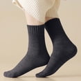 thumbnail image 2 of Bibifish Womens Socks Solid Color Winter Thickened Thermal Socks Cozy Fall Winter Cold Weather Daily Wear Above Ankle Socks For Ladies, 2 of 4