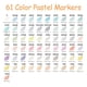 thumbnail image 3 of Juego de marcadores de alcohol Caliart de 61 colores pastel de doble punta, 3 of 7